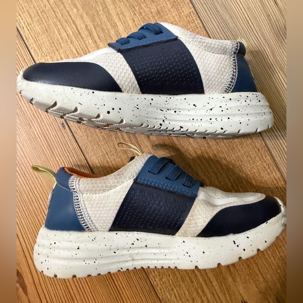 Hey Dude Kids Sneakers - Navy, Beige, and Orange - Picture 3 of 8